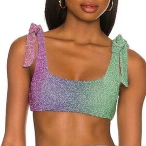 NWOT! Beach riot gemstone ombre glitter top. Size S